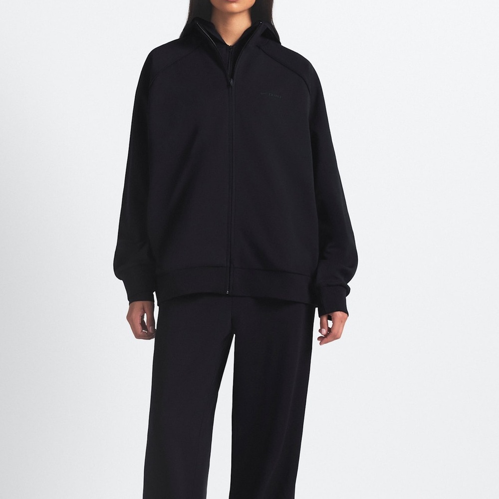 Nike x SKIMS Matte Tricot Oversized Full-Zip Track Jacket black Size XS